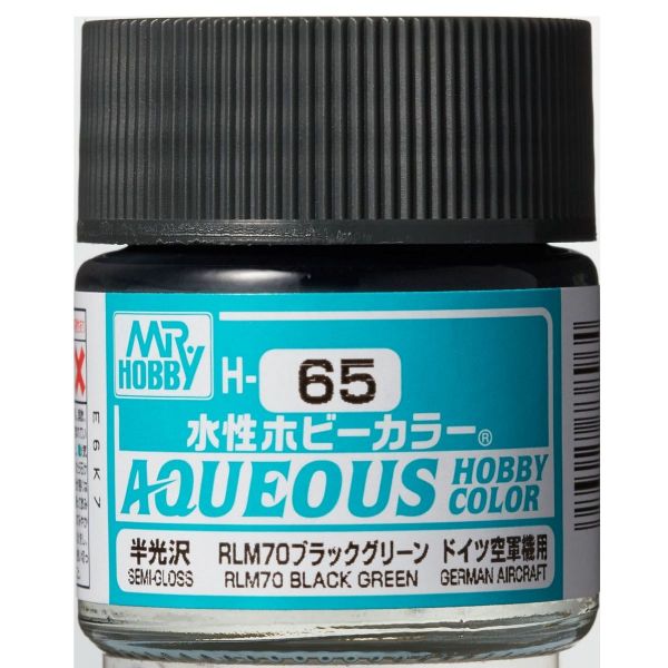 Mr Hobby Aqueous Hobby Color H-065 RLM70Black Green (G) Semi Gloss 10ml Image