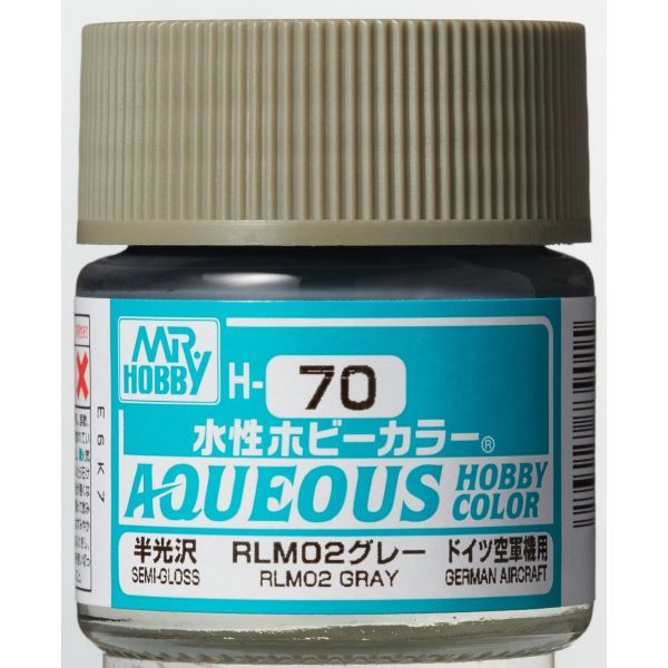 Mr Hobby Aqueous Hobby Color H-070 RLM02 Gray (G) Semi Gloss 10ml Image