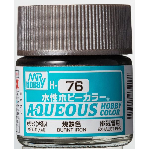 Mr Hobby Aqueous Hobby Color H-076 Burnt Iron Metallic 10ml Image