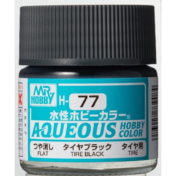 Mr Hobby Aqueous Hobby Color H-077 Tire Black Matte 10ml Image