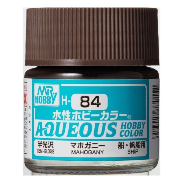 Mr Hobby Aqueous Hobby Color H-084 Mahogany Semi Gloss 10ml Image