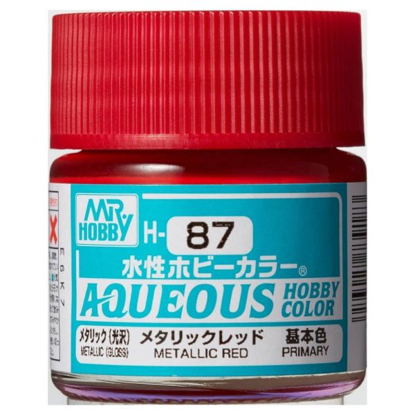 Mr Hobby Aqueous Hobby Color H-087 Metallic Red Metallic 10ml Main Image