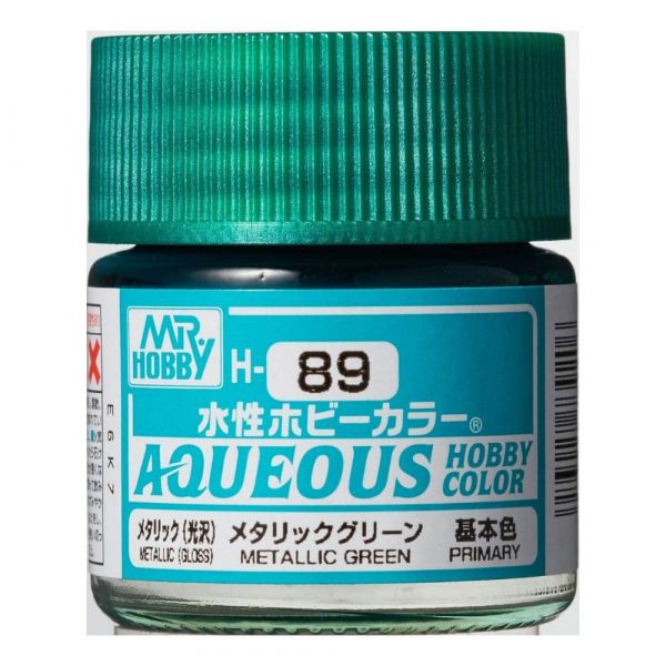 Mr Hobby Aqueous Hobby Color H-089 Metallic Green (G) Metallic 10ml Image