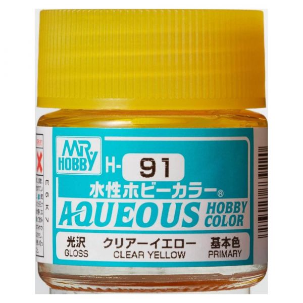 Mr Hobby Aqueous Hobby Color H-091 Clear Yellow Gloss 10ml Image
