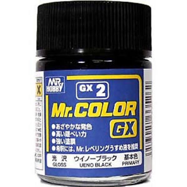 Mr Color GX GX-2 Ueno Black Gloss 18ml Image