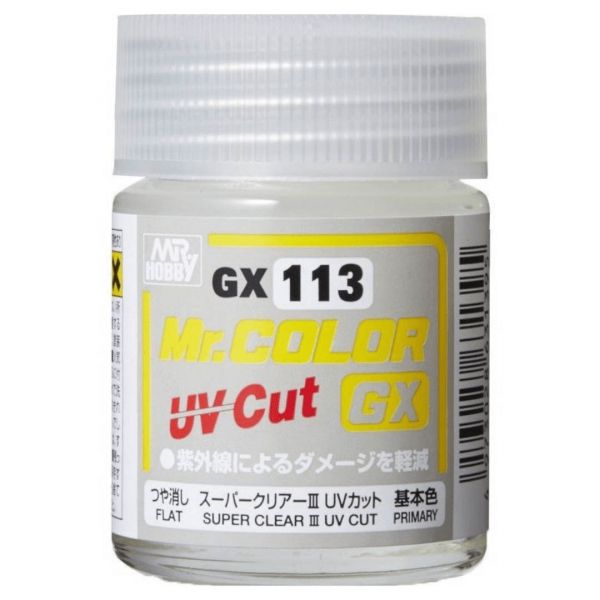 Mr Color GX GX-113 Super Clear III UV Cut Flat 18ml Image