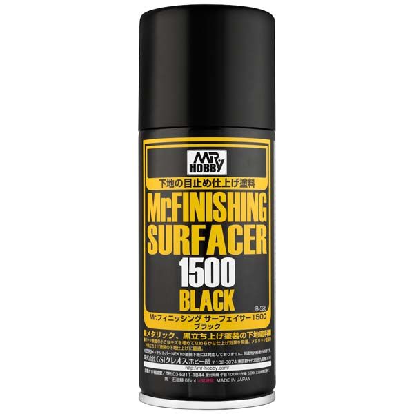 Mr Finishing Surfacer 1500 Black Spray (170ml) Image