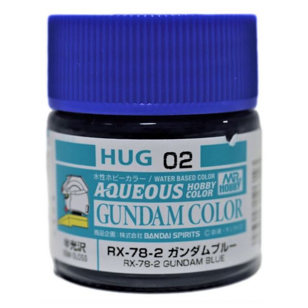 Mr Hobby Aqueous Gundam Color HUG-02 RX-78-2 Gundam Blue Semi Gloss 10ml Image