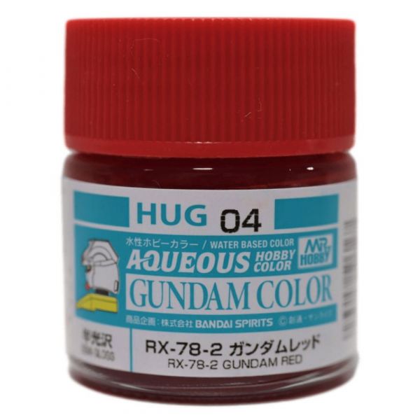 Mr Hobby Aqueous Gundam Color HUG-04 RX-78-2 Gundam Red Semi Gloss 10ml Image