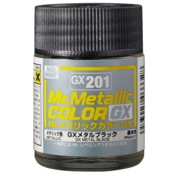 Mr Metallic Color GX-201 Metal Black Metallic 18ml Image
