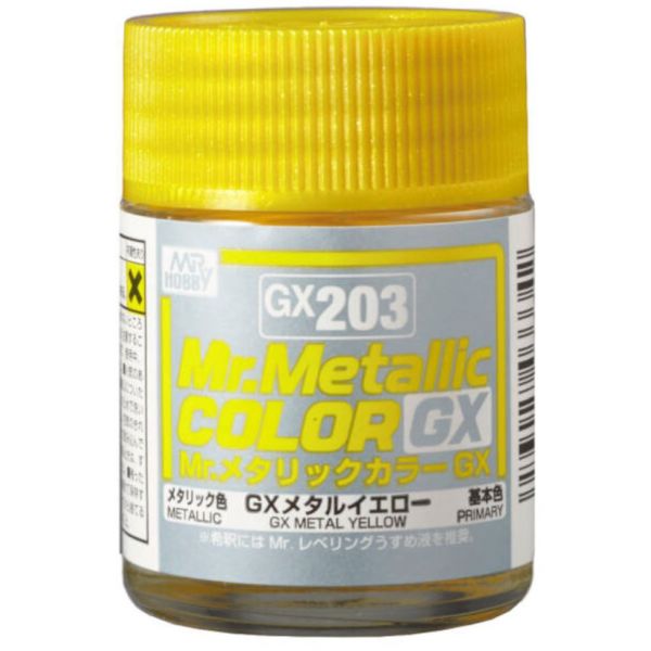 Mr Metallic Color GX-203 Metal Yellow Metallic 18ml Image