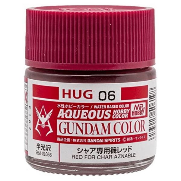 Mr Hobby Aqueous Gundam Color HUG-06 Red for Char Aznable Semi Gloss 10ml Image