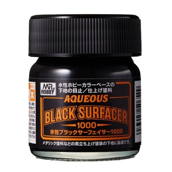 Mr Aqueous Surfacer 1000 Black (40ml) Main Image