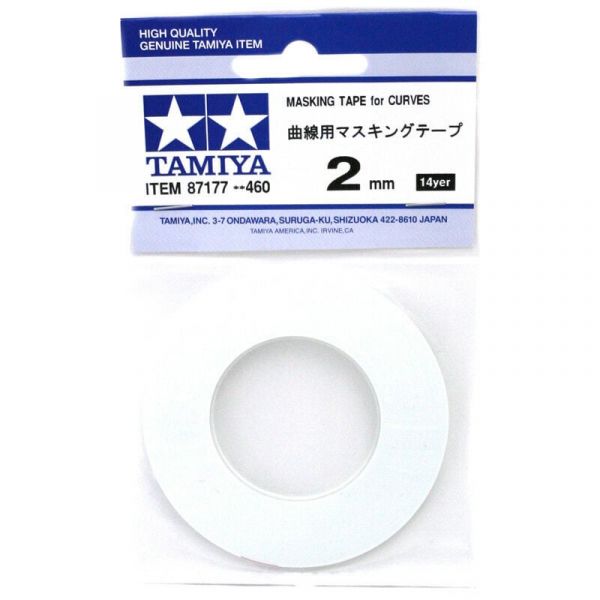 [Discontinued] Tamiya Curve Masking Tape 2mm Width 20m Length (Single Roll) Image