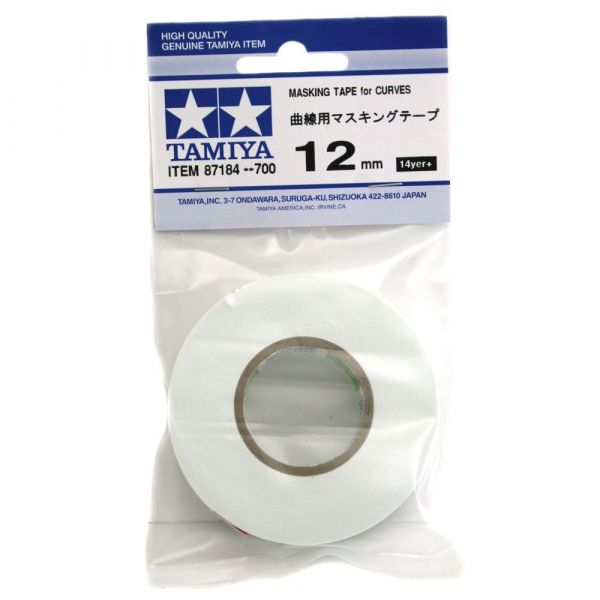 [Discontinued] Tamiya Curve Masking Tape 12mm Width 20m Length (Single Roll) Main Image