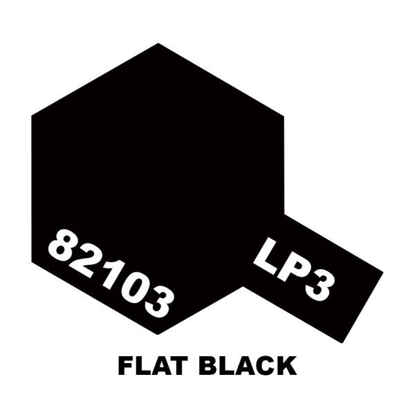 Tamiya LP-3 Flat Black Additional Image 1