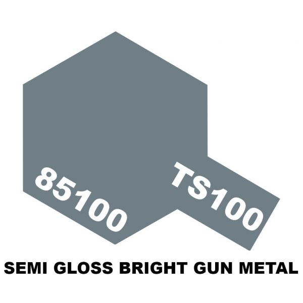 Tamiya TS-100 Semi Gloss Bright Gun Metal Additional Image 1