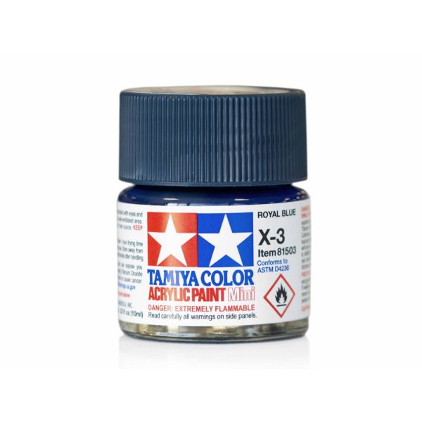 Tamiya Acrylic Mini X-3 Royal Blue Additional Image 2