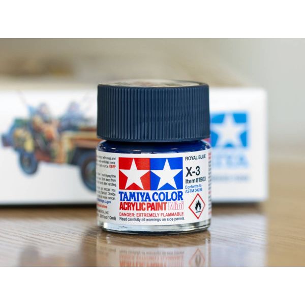 Tamiya Acrylic Mini X-3 Royal Blue Additional Image 3