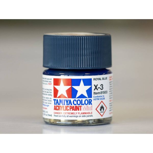 Tamiya Acrylic Mini X-3 Royal Blue Additional Image 5