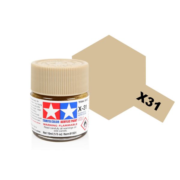 Tamiya Acrylic Mini X-31 Titan Gold Main Image