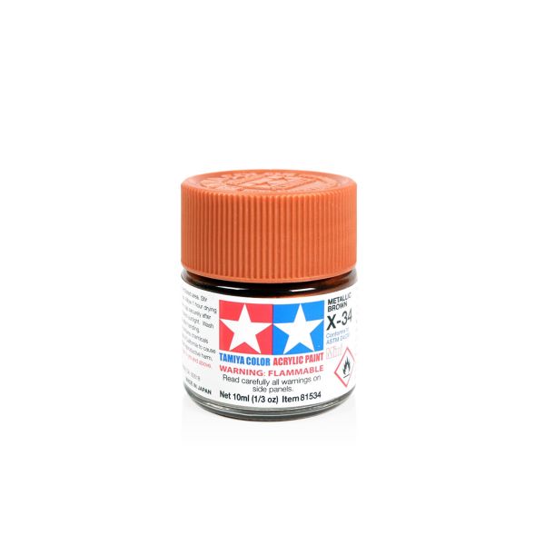 Tamiya Acrylic Mini X-34 Metal Brown Additional Image 1