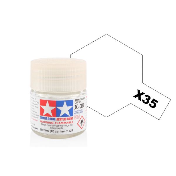 Tamiya Acrylic Mini X-35 Semi Gloss Clear Main Image