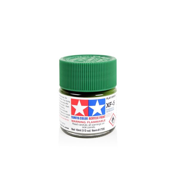 Tamiya Acrylic Mini XF-5 Flat Green Additional Image 1