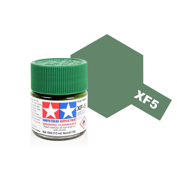 Tamiya Acrylic Mini XF-5 Flat Green Main Image