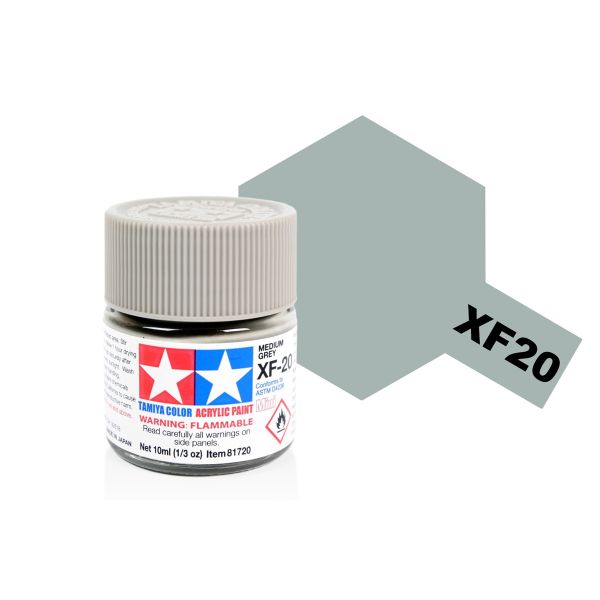 Tamiya Acrylic Mini XF-20 Medium Grey Main Image