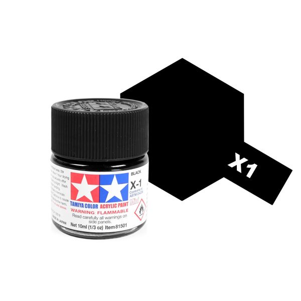 Tamiya Acrylic Mini X-1 Black Main Image