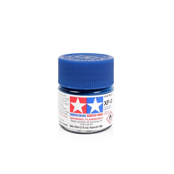 Tamiya Acrylic Mini XF-8 Flat Blue Additional Image 1