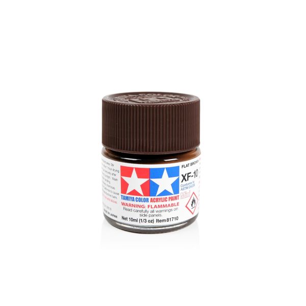 Tamiya Acrylic Mini XF-10 Flat Brown Additional Image 1