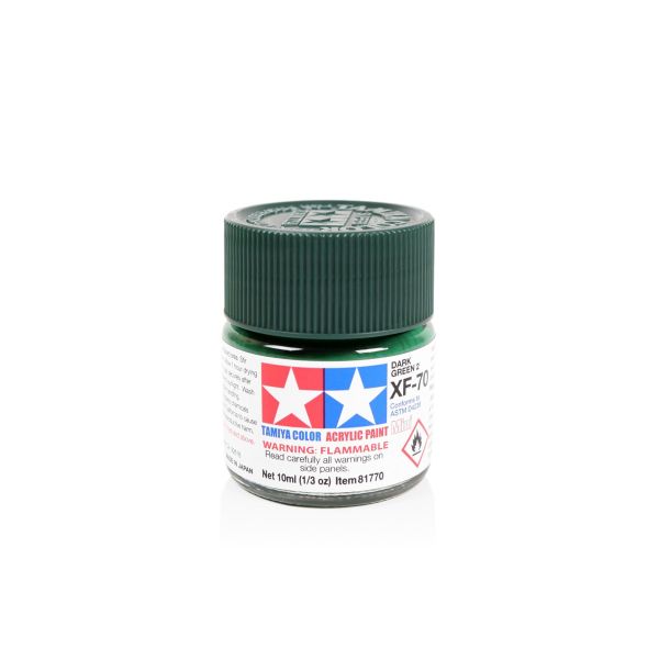 Tamiya Acrylic Mini XF-70 Dark Green 2 Additional Image 1