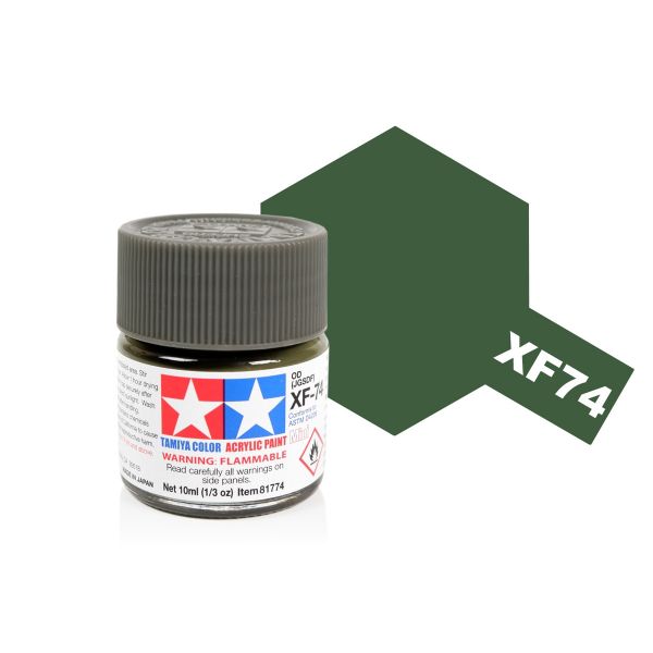 Tamiya Acrylic Mini XF-74 Olive Drab (JGSDF) Main Image