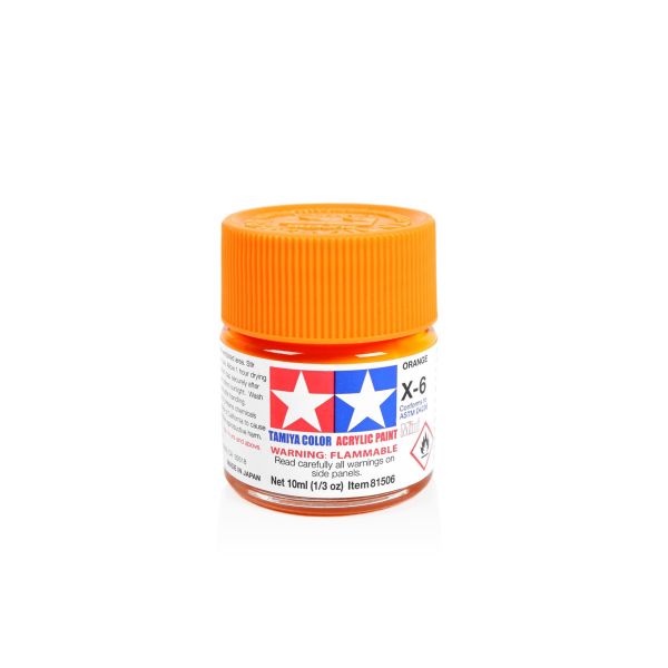 Tamiya Acrylic Mini X-6 Orange Additional Image 1