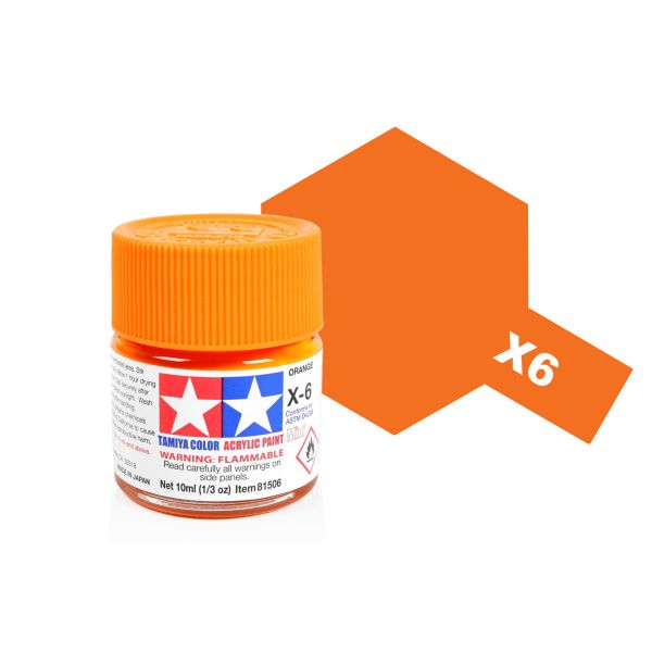 Tamiya Acrylic Mini X-6 Orange Main Image