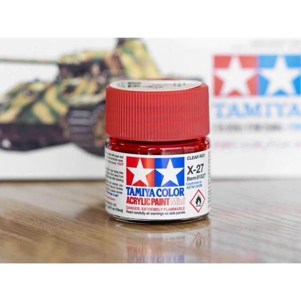 Tamiya Acrylic Mini X-27 Clear Red Additional Image 3
