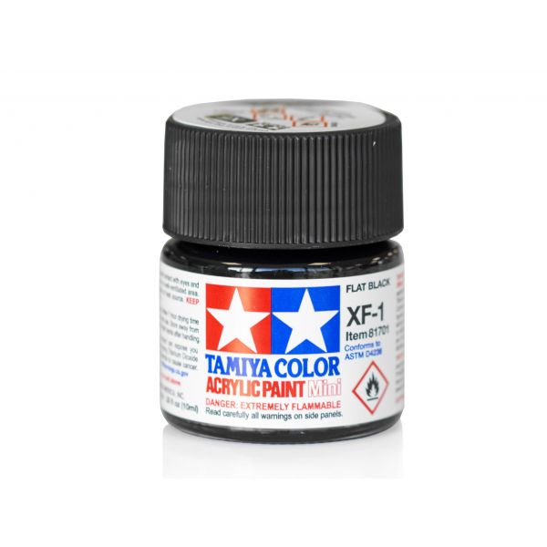 Tamiya Acrylic Mini XF-1 Flat Black Additional Image 2