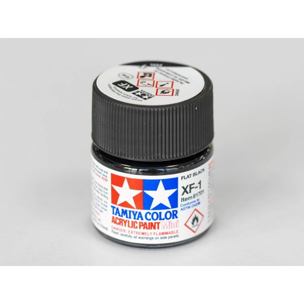 Tamiya Acrylic Mini XF-1 Flat Black Additional Image 3
