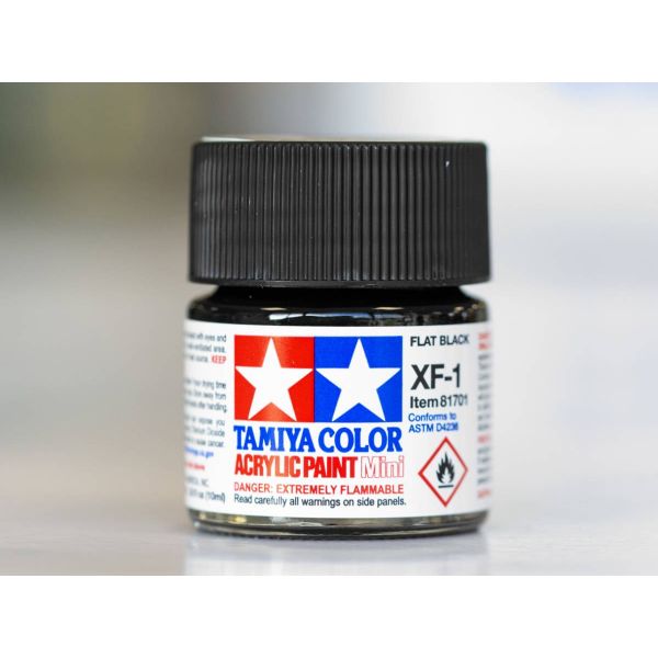 Tamiya Acrylic Mini XF-1 Flat Black Additional Image 4