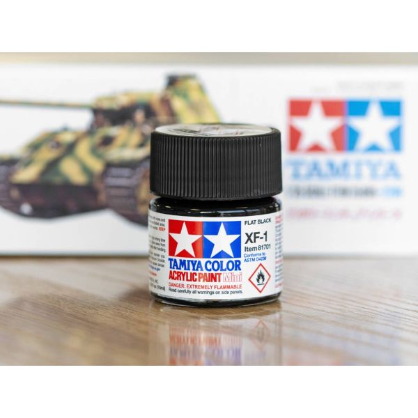 Tamiya Acrylic Mini XF-1 Flat Black Additional Image 6