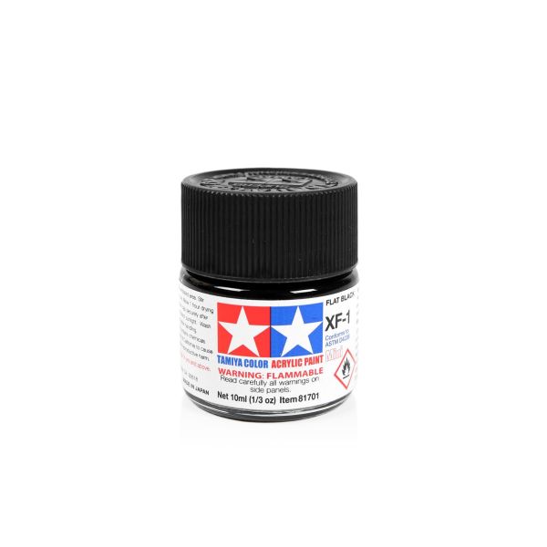 Tamiya Acrylic Mini XF-1 Flat Black Additional Image 7