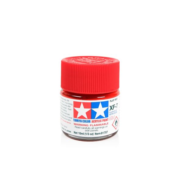 Tamiya Acrylic Mini XF-7 Flat Red Additional Image 1