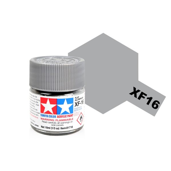 Tamiya Acrylic Mini XF-16 Flat Aluminium Main Image