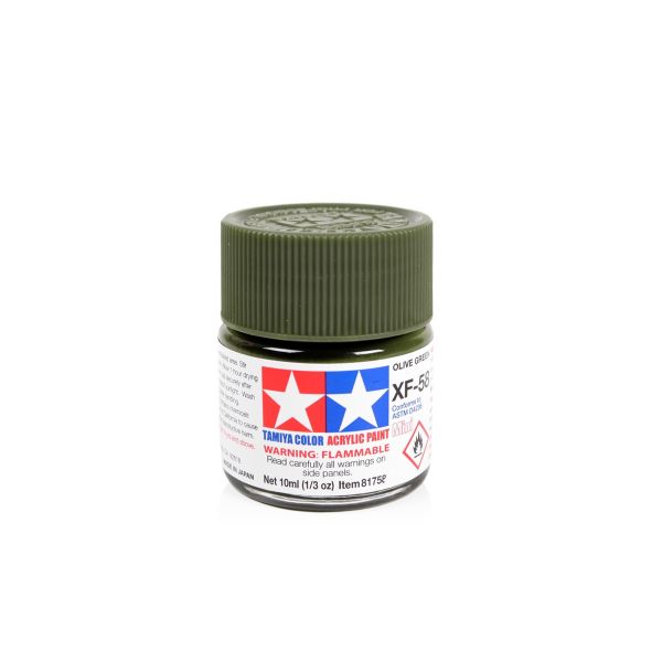 Tamiya Acrylic Mini XF-58 Olive Green Additional Image 1