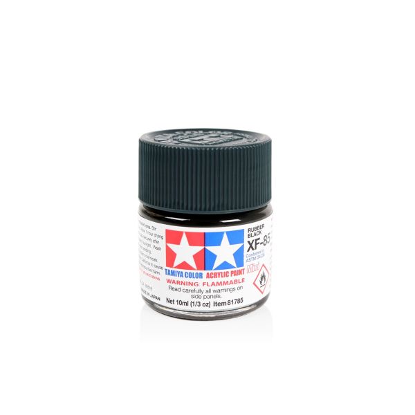Tamiya Acrylic Mini XF-85 Rubber Black Additional Image 1