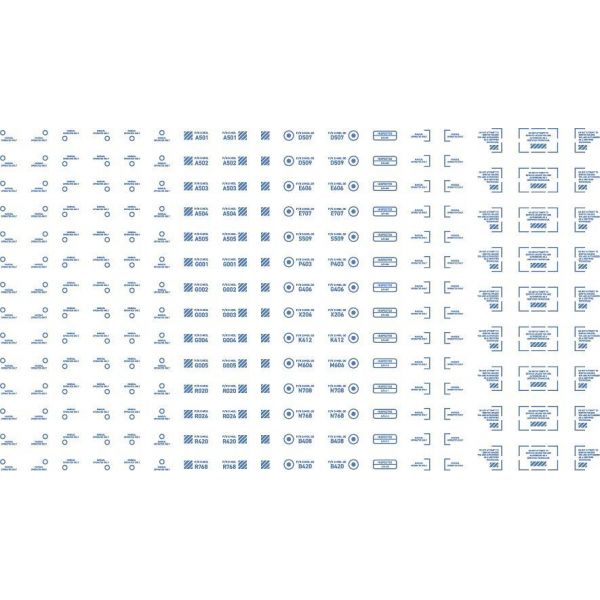 HiQParts RB03 Caution Decal One Color Blue 1/100 Scale (1 Sheet) Additional Image 5