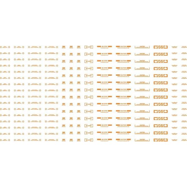 HiQParts RB03 Caution Decal One Color Orange 1/100 Scale (1 Sheet) Additional Image 4