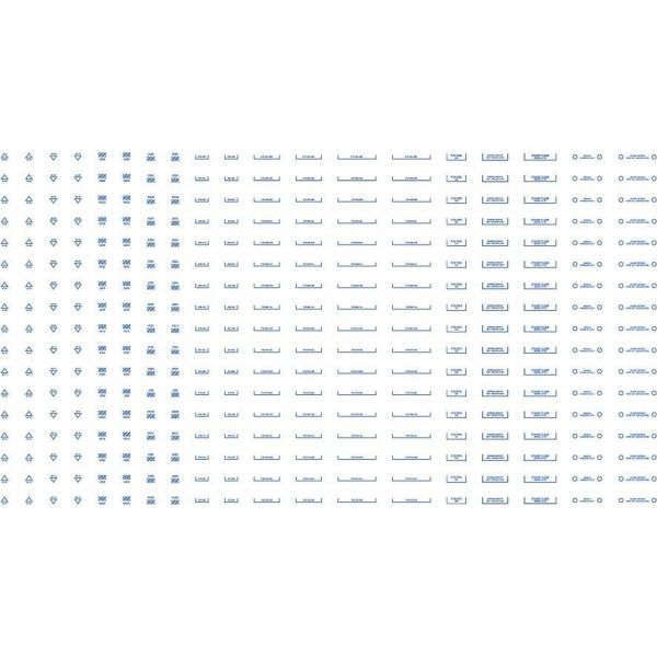 HiQParts RB03 Caution Decal One Color Blue 1/144 Scale (1 Sheet) Additional Image 3